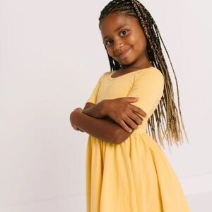 Alice and Ames Short Sleeve Ballet Dress Twirl NE in Aspen Gold Size 5